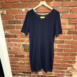Maeve Anthropologie women's Navy Short‎ Sleeve career dress size X-large